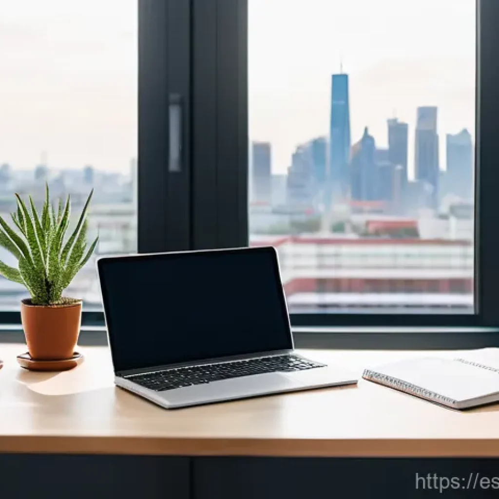 프리랜서로 시작하는 방법 - **Prompt 1: A Dedicated Freelancer's Workspace**
    A vibrant, sunlit home office scene. A young ad...