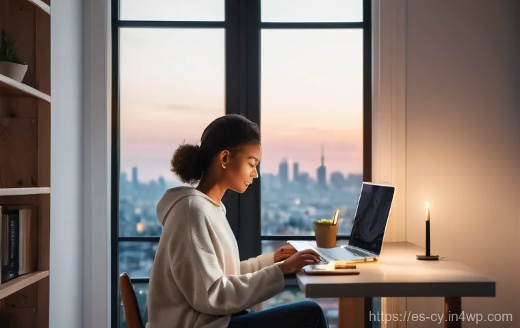 프리랜서로서의 스트레스 관리 방법 - **Disconnecting from Work for Personal Time**
A freelancer in their cozy, modern home office, ge...