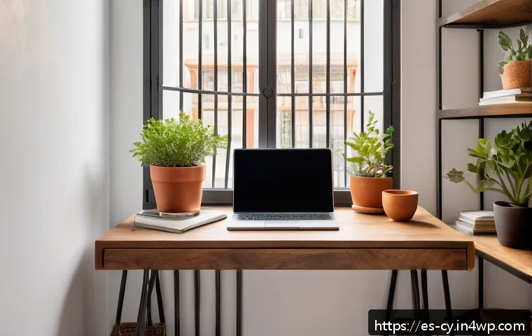 프리랜서로 성공하기 위한 시간 관리 방법 - A modern home office setup in a bright, cozy corner of a typical Spanish apartment, featuring a smal...